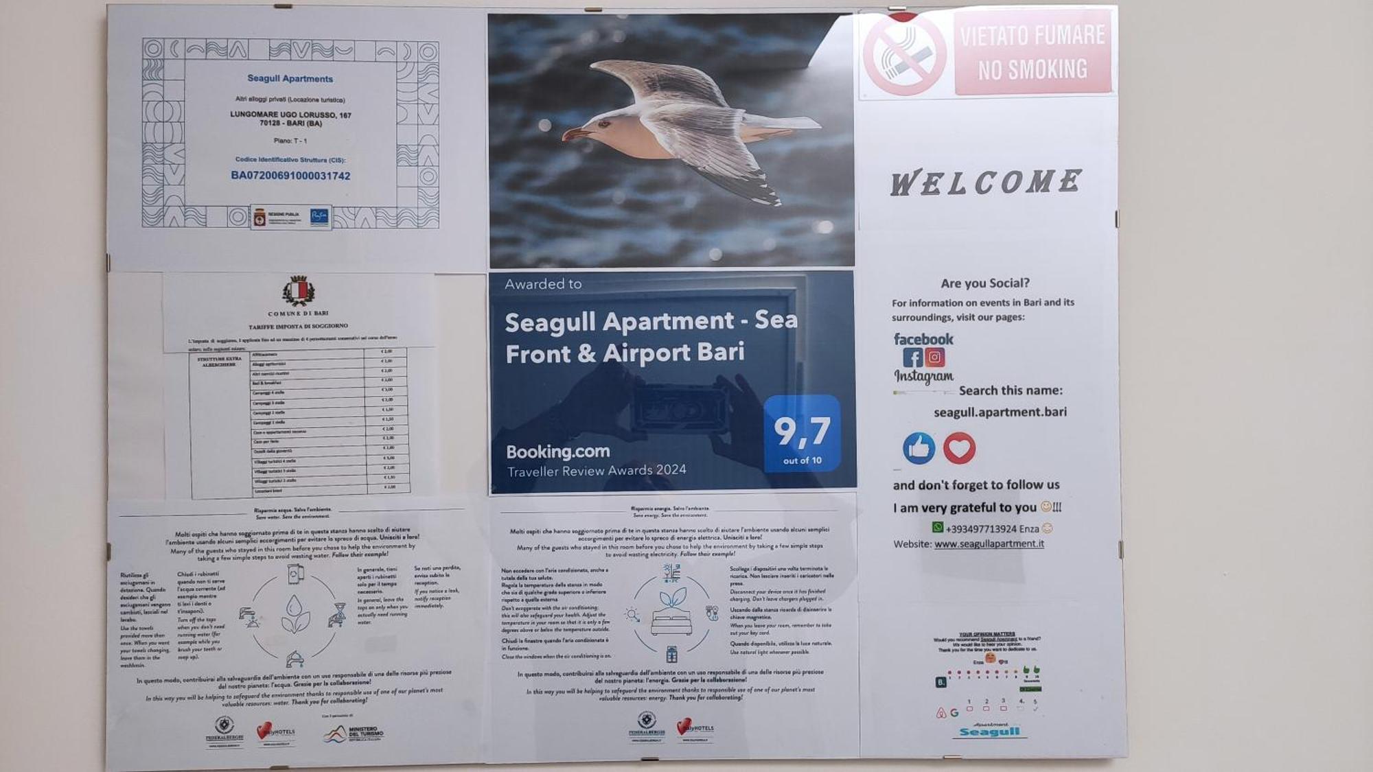 Seagull Apartments - Front And Sea View & Airport Bari Exterior photo